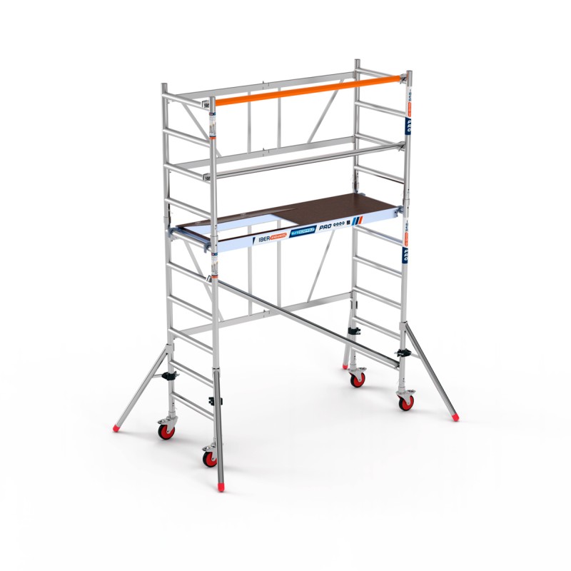 Andamio plegable 75x190 3,85 m Altura de trabajo con estabilizadores MINI STAB