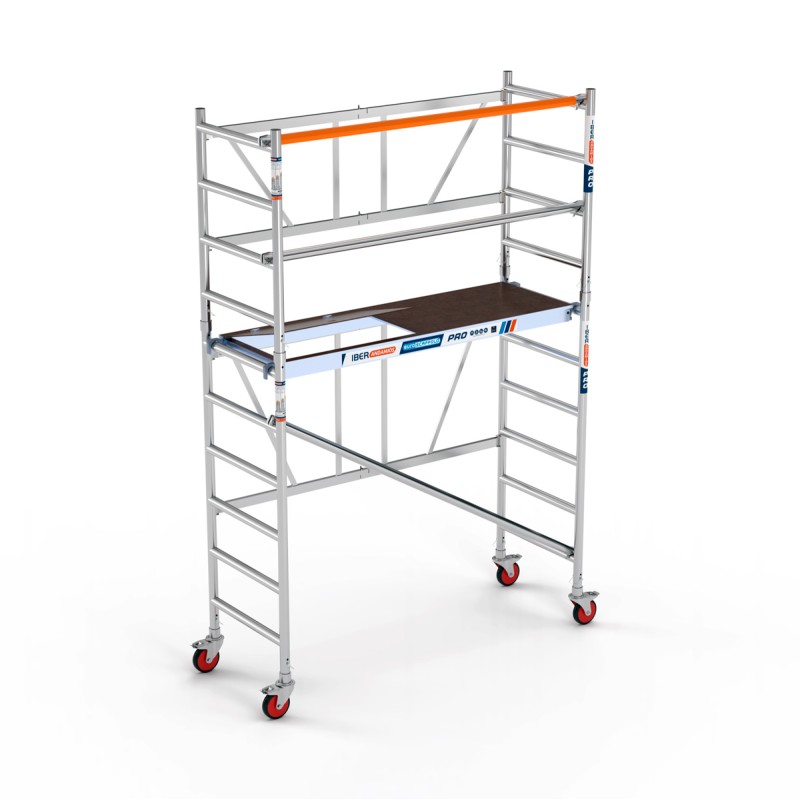 Andamio plegable 75x190  3,85 m Altura de trabajo con barras extras de seguridad
