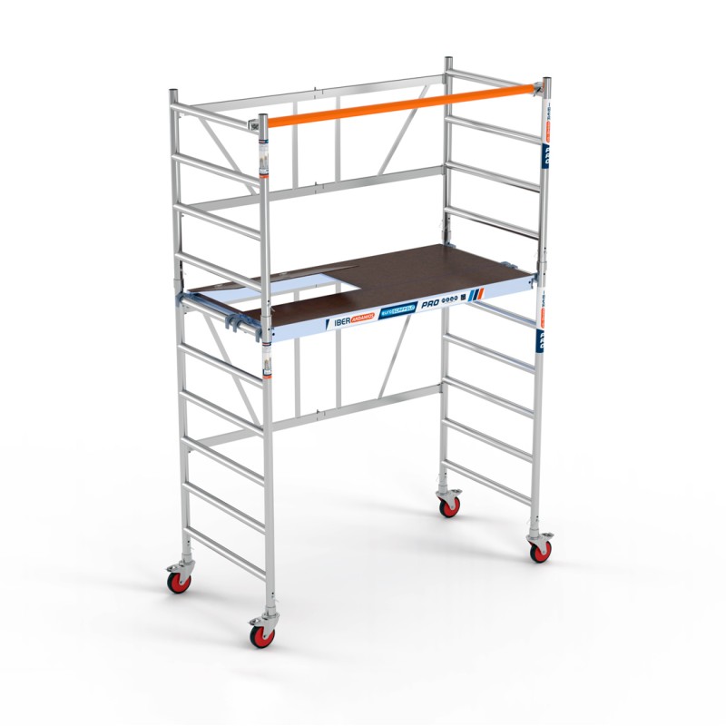 Andamio plegable 90x190 3,85 m Altura trabajo Plataforma C/T + Plataforma 30 cm