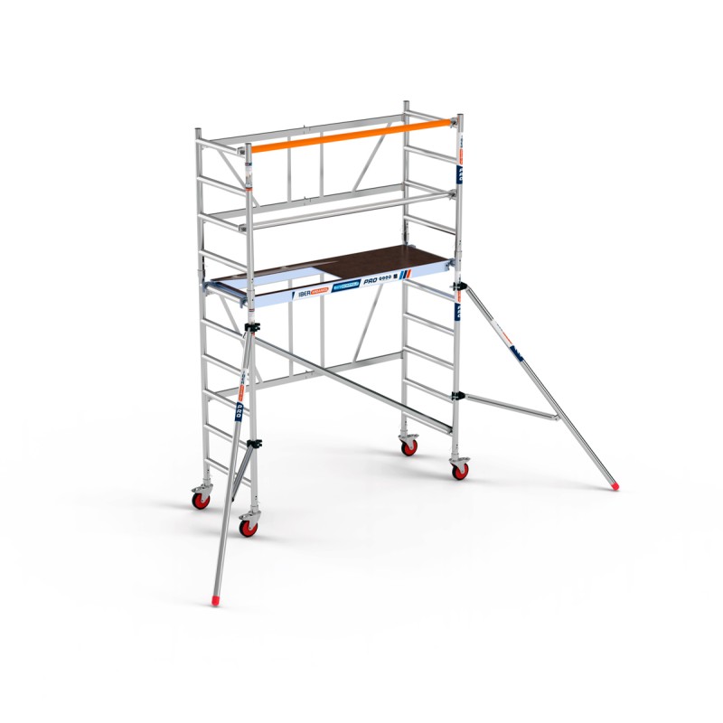Andamio plegable 90x190 con 3,85 m Alt. de trab. Plataf. C/T ESTABILIZADORES