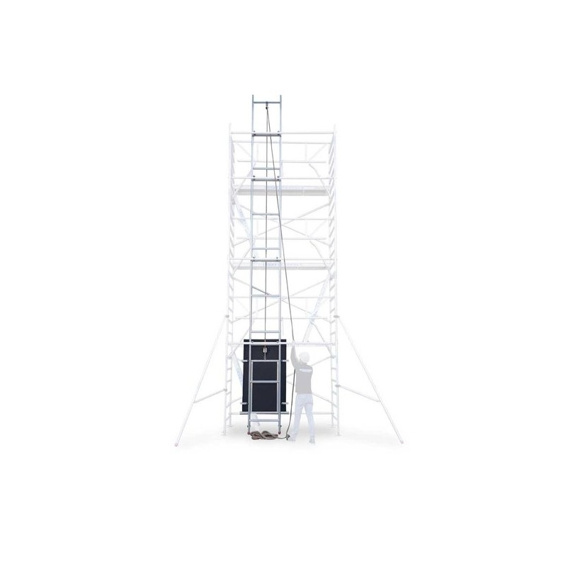 Ascensor paneles solares en andamios para 10,2 metros de altura de trabajo