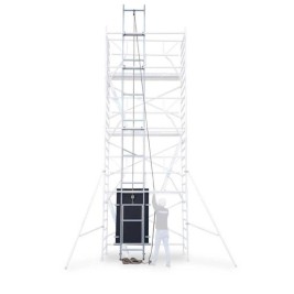 Ascensor paneles solares en andamios para 14,2 metros de altura de trabajo