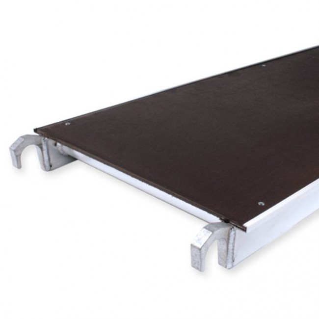 Plataforma sem escotilha para andaimes dobráveis ​​de alumínio de alta qualidade e resistência. Compartimento da plataforma de 2