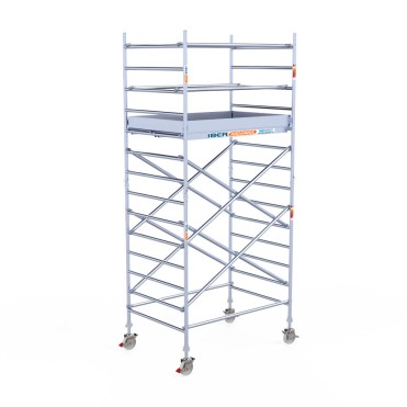 Torre andamio móvil plus de aluminio IBERANDAMIOS 135 x 190 con 5,20 mts altura de trabajo