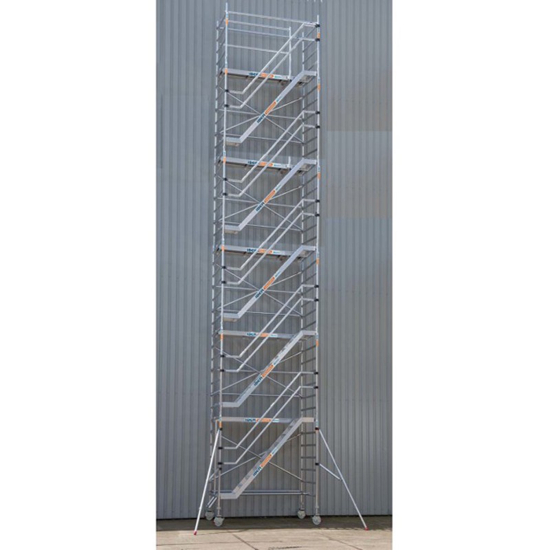 Torre andamio con escaleras 135 x 190 x 12,2 m altura de trabajo