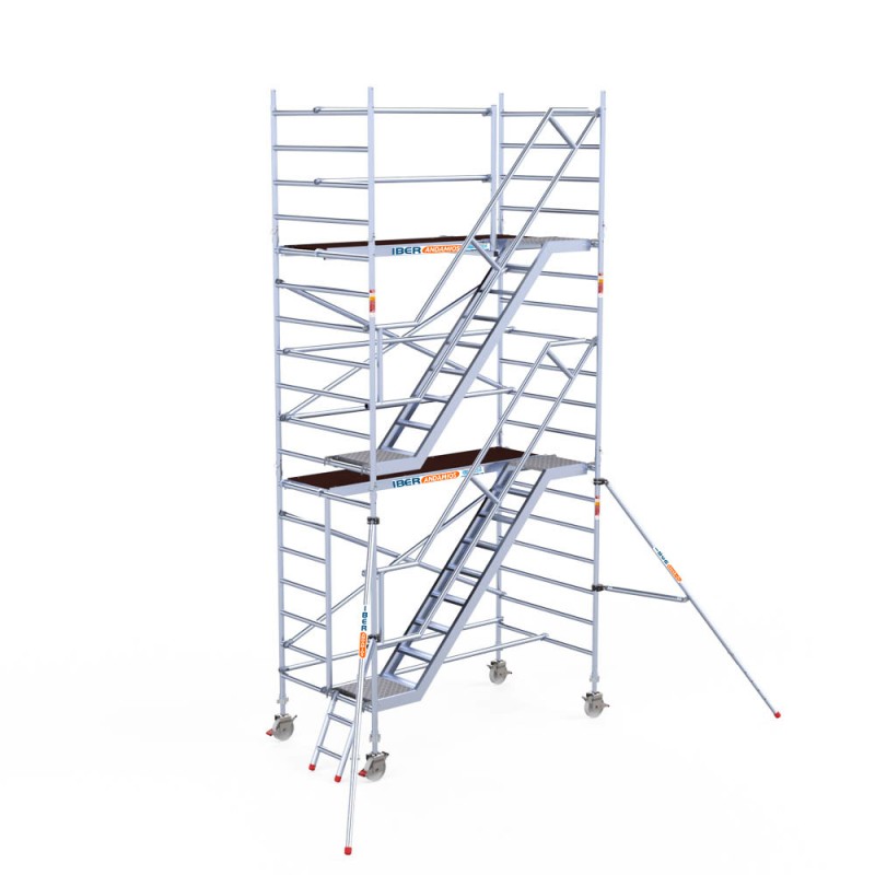 Torre de escaleras 135 x 250 x 6,2 m altura de trabajo Torre de escaleras 135 x 250 x 6,2 m altura de trabajo