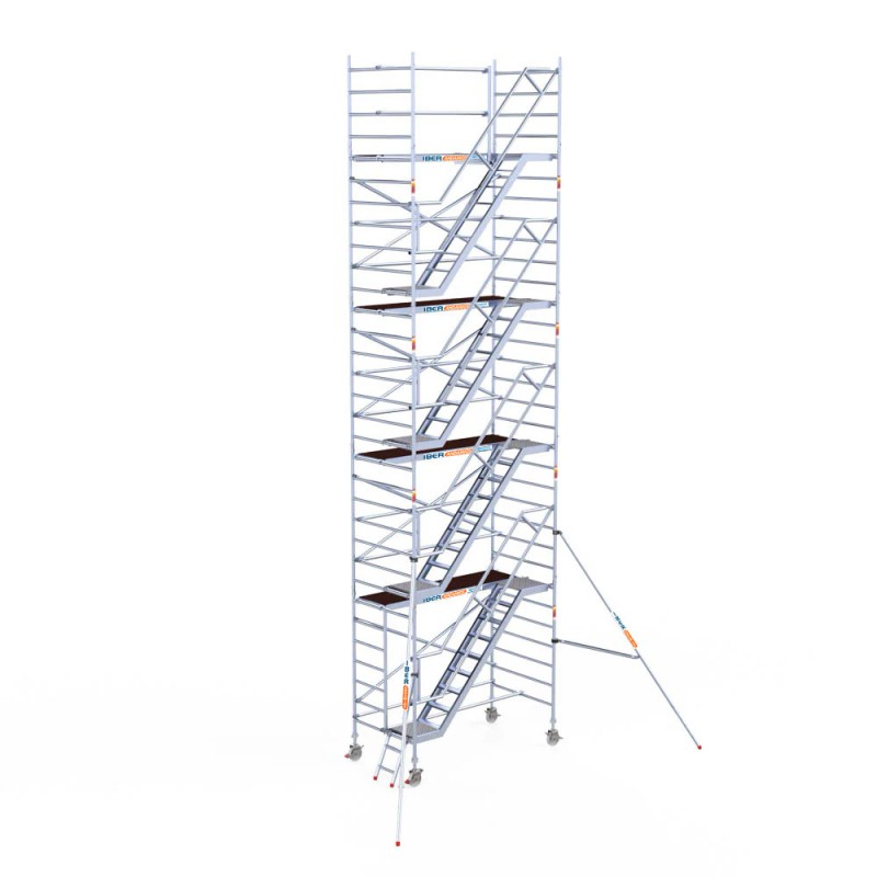 Torre de escaleras 135 x 250 x 10,2 m altura de trabajo