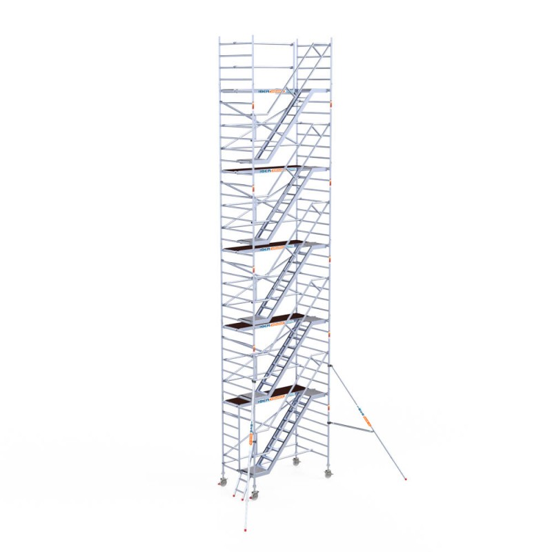 Torre de escaleras 135 x 250 x 12,2 m altura de trabajo
