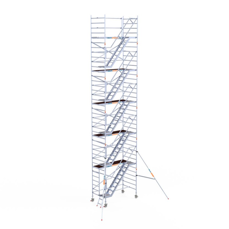 Torre de escaleras 135 x 250 x 12,2 m altura de trabajo