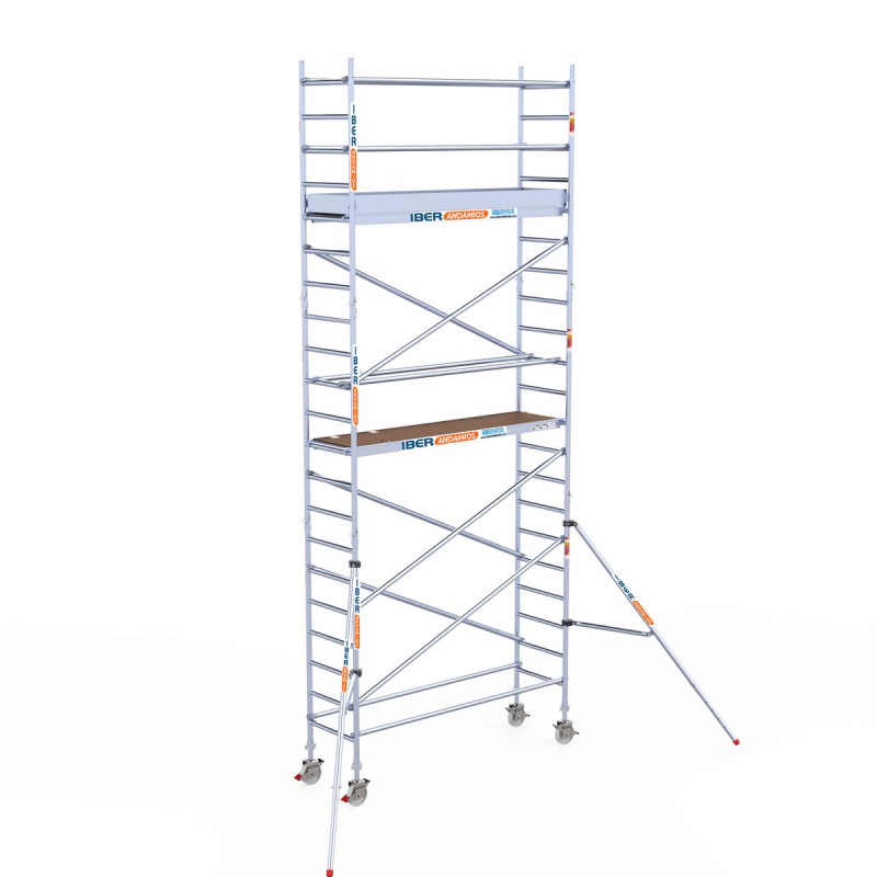 Torre andamio móvil plus de aluminio IBERANDAMIOS 75x250x720 altura de trabajo