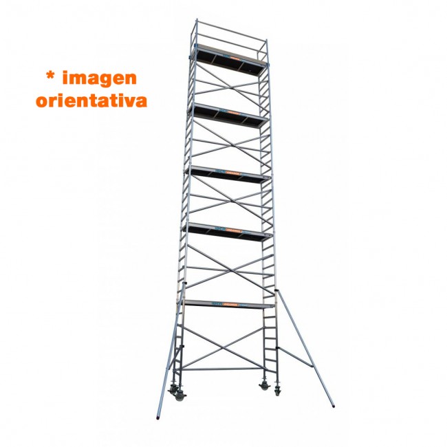 Torre andamio móvil plus de aluminio IBERANDAMIOS 75 x 305 x 1120 altura de trabajo