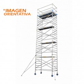 Torre andamio europeo móvil plus de aluminio IBERANDAMIOS 135 x 190 con 13,20 mts altura de trabajo