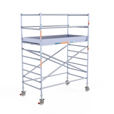 Torre andamio móvil PRO de aluminio IBERANDAMIOS 135 x 250 con 4,20 mts altura de trabajo