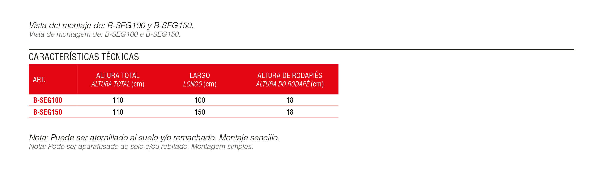 barandilla de seguridad B-SEG